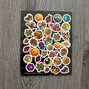 Neon Peace Smiley Faces Happy Temporary Tattoos for Kids - Party Favor / Present